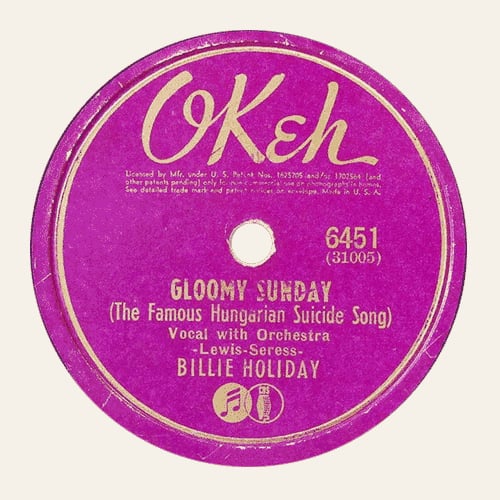 Billie Holiday - Gloomy Sunday single cover