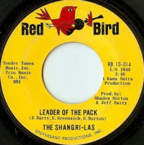 The Shangri-Las - Leader of the Pack single cover