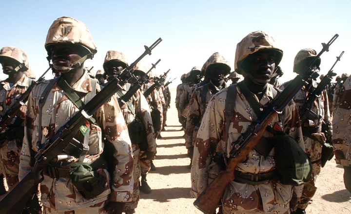 Coalition troops during the 1991 Gulf War - the conflict that prompted the BBC's leaked 67-song restricted list.