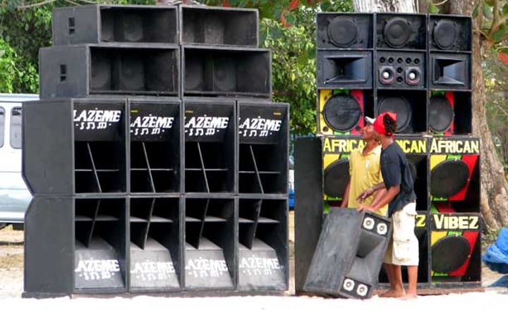 A reggae sound system - the genre 'Wet Dream' carried into the UK mainstream over 26 chart weeks.