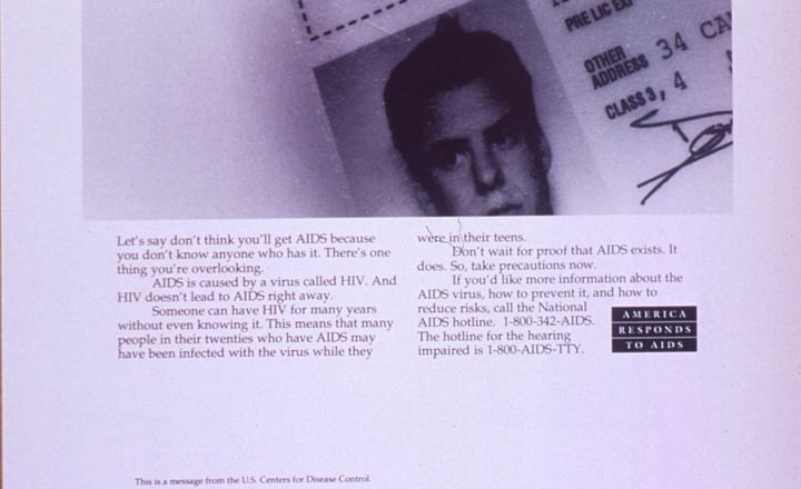 A 1987 British AIDS awareness campaign - the public health context that framed the BBC's ban.