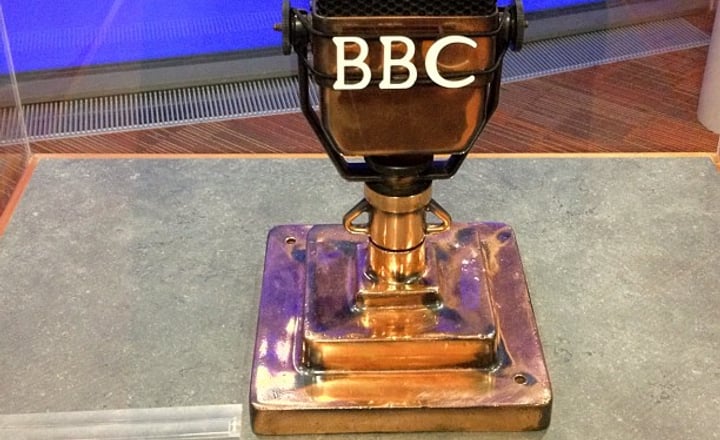 A BBC radio studio - where 5 Live faded the band out mid-song and apologised in 2009.
