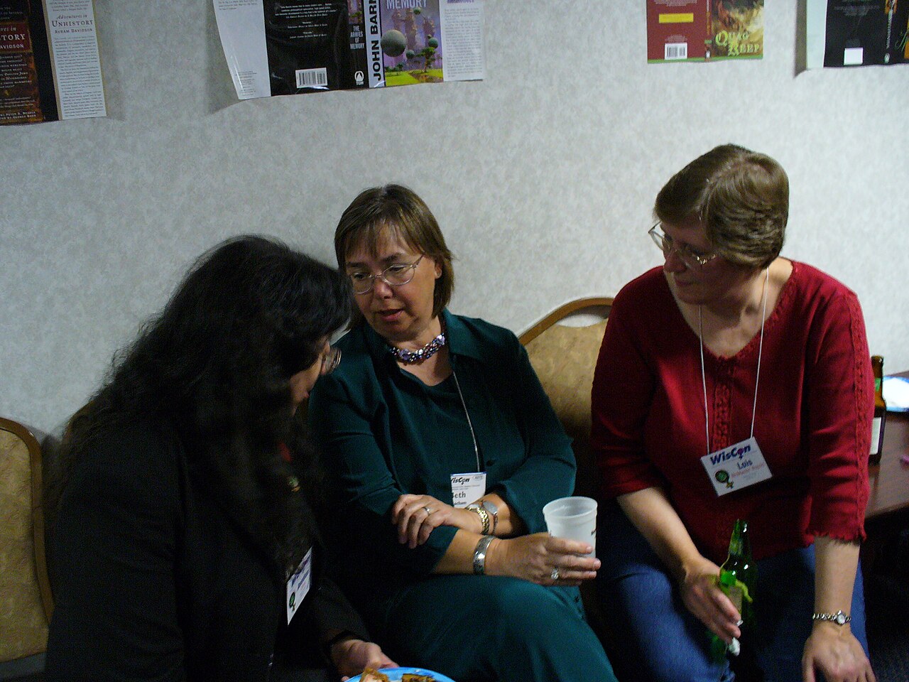 Avedon Carol, Beth Meacham, Lois McMaster Bujold.jpg