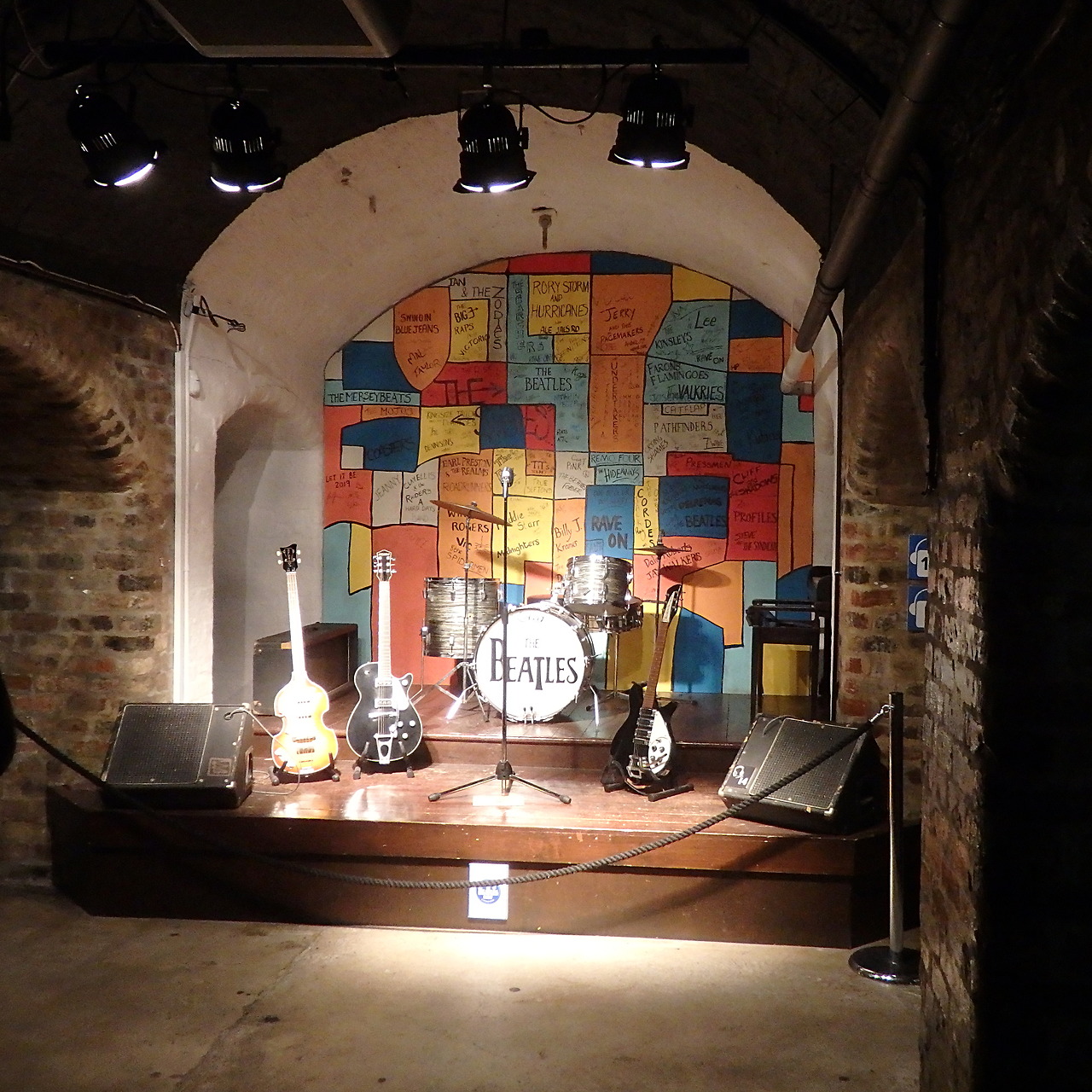 Replica of the stage of the Cavern Club, The Beatles Story, Liverpool - geograph.org.uk - 6437973.jpg