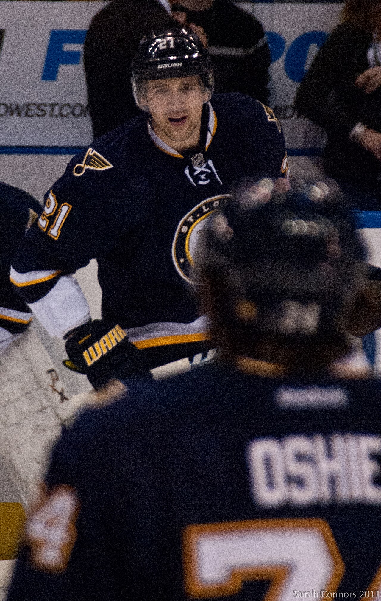 Chicago Blackhawks vs. St. Louis Blues game on Dec. 3, 2011 at Scottrade Center in St. Louis 8514 (6458225849).jpg