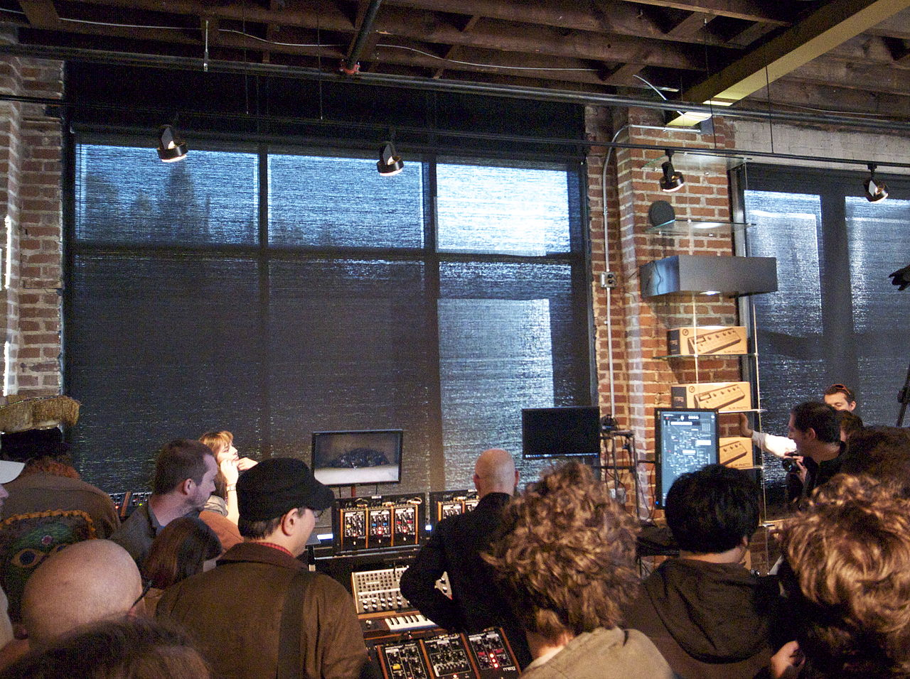 Brian Eno at Moog Music factory.jpg