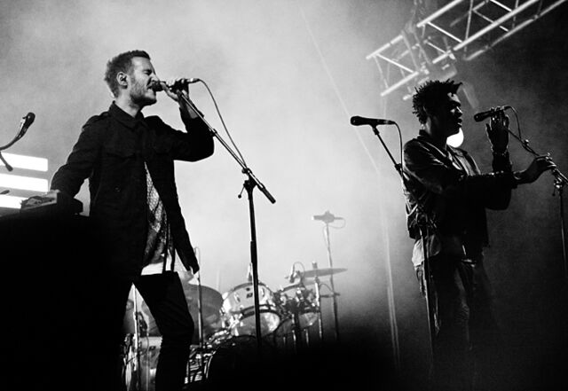 Massive Attack performing in Saint Petersburg, 2010.