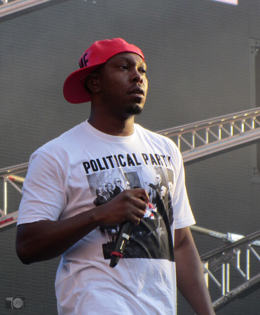 Dizzee Rascal performing live, 2013.